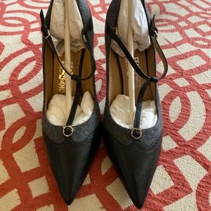 Brand new two tone Feragamo heel
